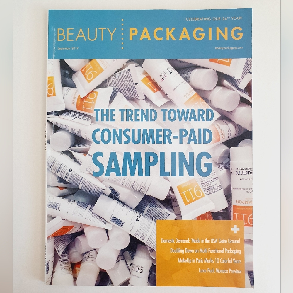 Beauty Packaging Magazine September, 2019 - The Trend Toward Consumer-Paid Samp